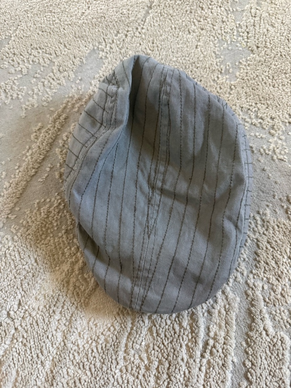 Woolrich flat cap Newsboy Striped pinstripe gray Hat cotton medium